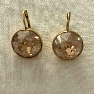 Swarovski Large Bella Golden Crystal Earrings